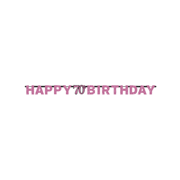 Buchstabengirlande HB #70 Pink ca.213cm