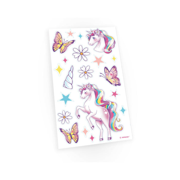 4 Tattoobögen Einhorn - mit je 20 Tattoos