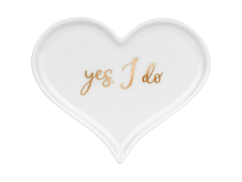 Porzellan Schale für Eheringe | Herz - 13.3x10.8cm