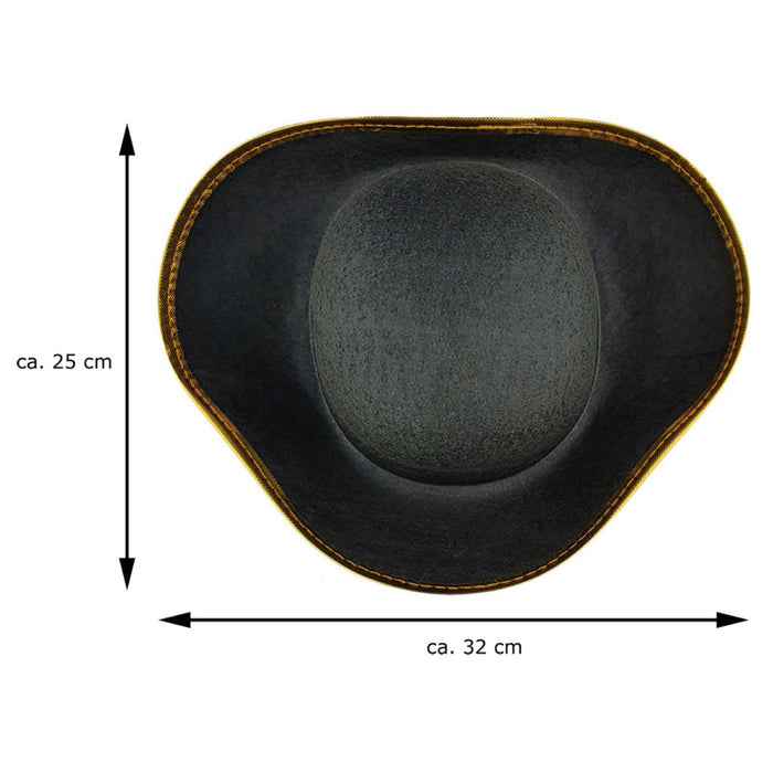 Piratenhut mit Totenkopf für Kinder | Schwarz Gold