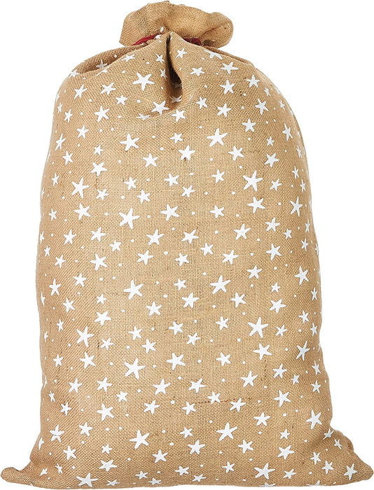 Nikolaus Jutesack "Sterne" 80 x 50 cm | 19267 - Weihnachtsdekoration Geschenkesack