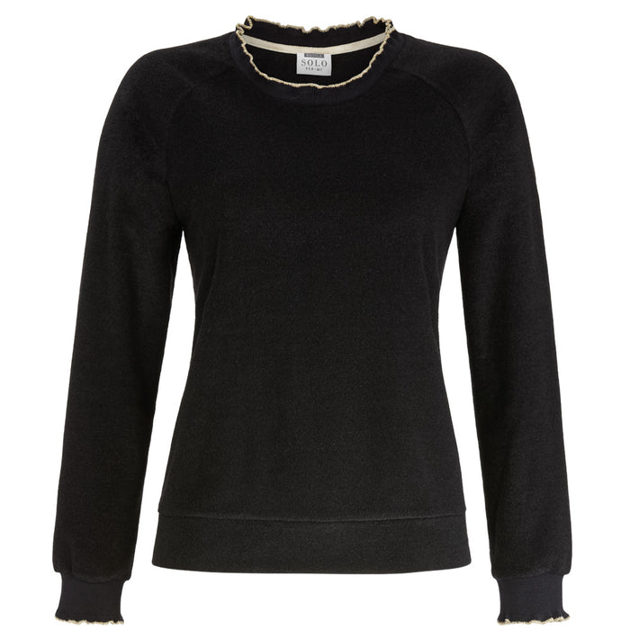 RINGELLA Damen Pullover aus Frotteeflausch 2538403 | Schwarz