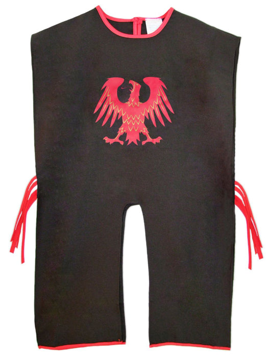 Ritter Tunika für Kinder mit Wappen Adler Schwarz Rot