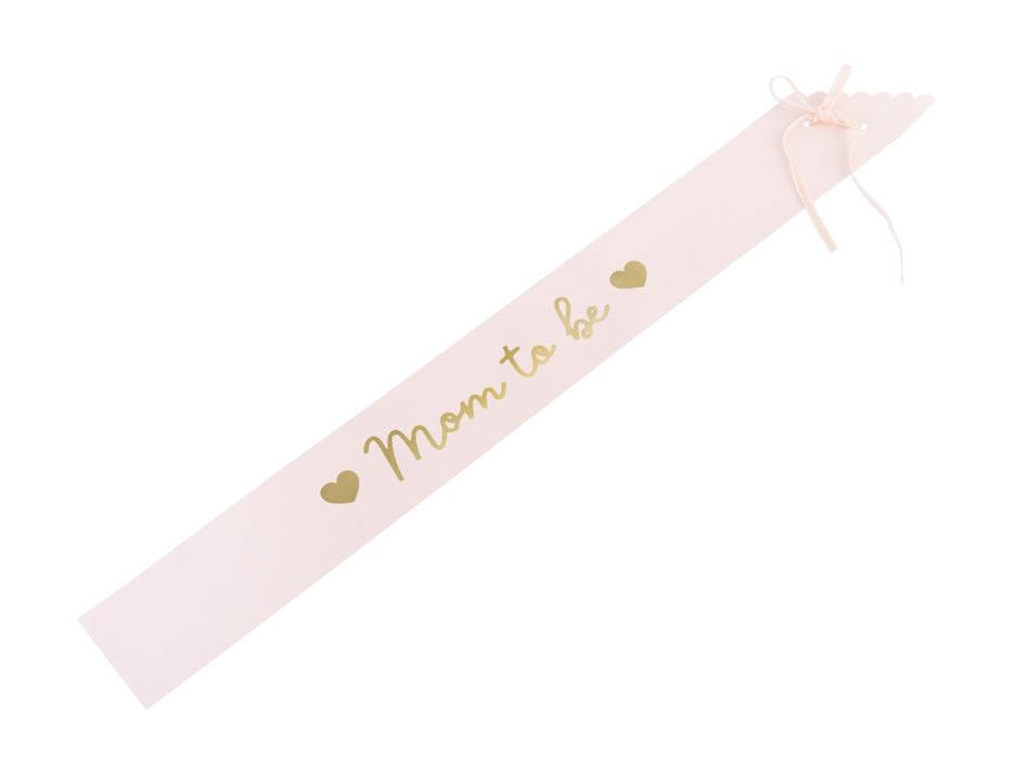 Schärpe "Mom to Be" für Babyshower | Rosa