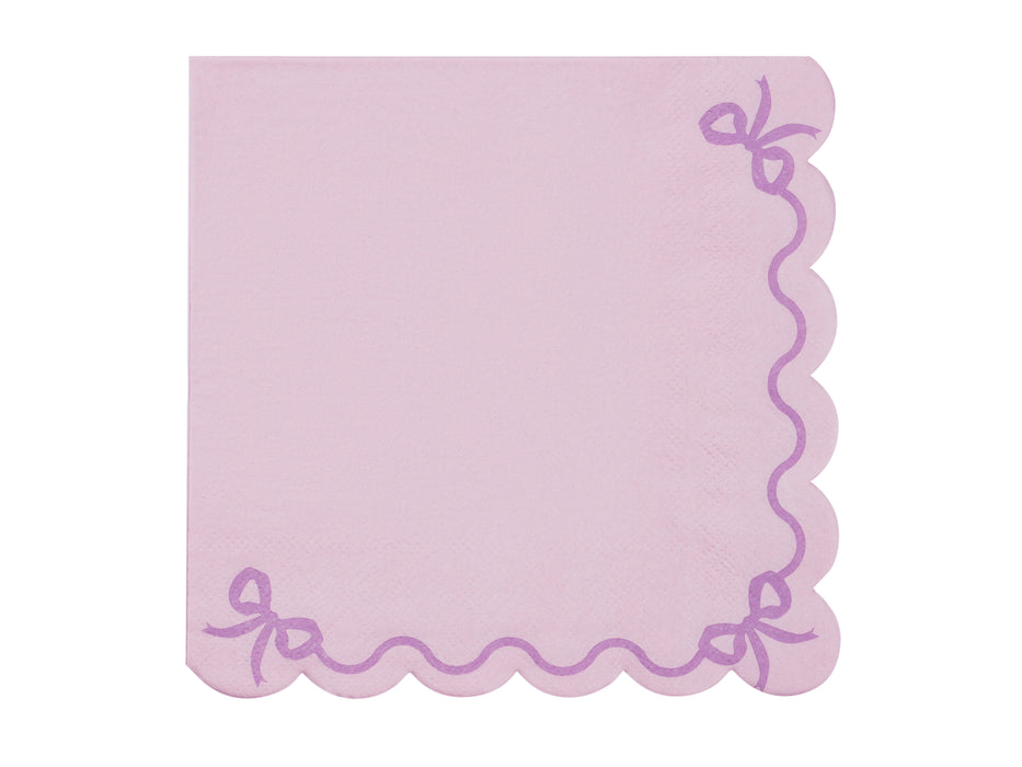 Servietten mit Rüschenrand Lila 33x33cm/12 St.