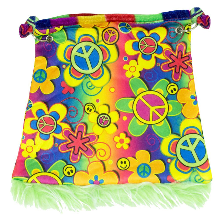 Hippie Peace Handtasche "Flower Power" - Bunt | 70er Jahre Kostüm Zubehör