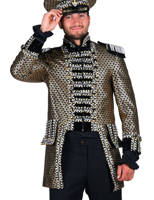 Karnevals Garde Jacke "Golden Years" für Herren - | Schwarz Gold