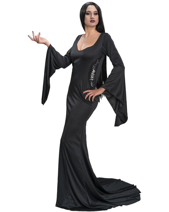 Kostüm "Morticia" für Damen | Langes Kleid Schwarz - Addams Family