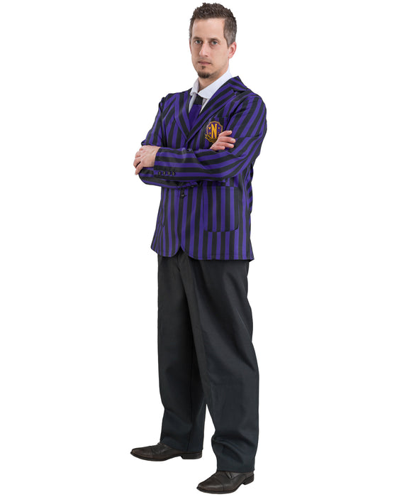 Wednesday Filmkostüm "Xavier" für Herren | Schuluniform Schwarz Lila - Addams Family