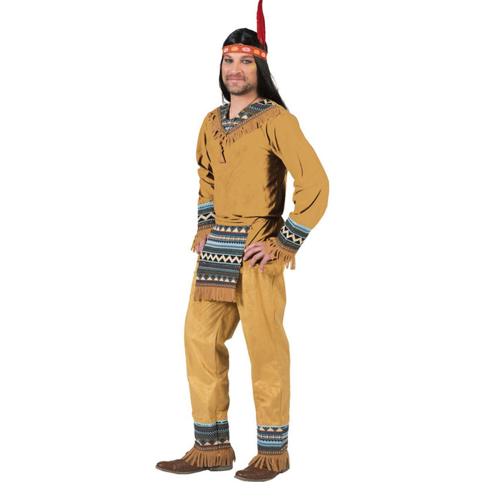 Indianer Kostüm "Cherokee" für Herren | Braun Türkis