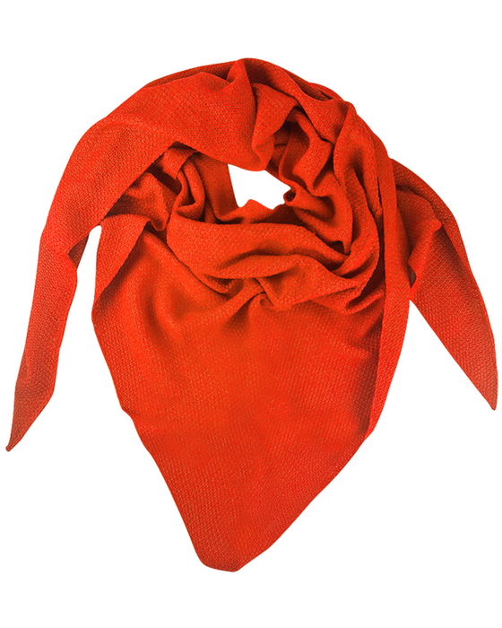 XL Strick Dreieckstuch - Schal 200 x 80 cm | Koralle