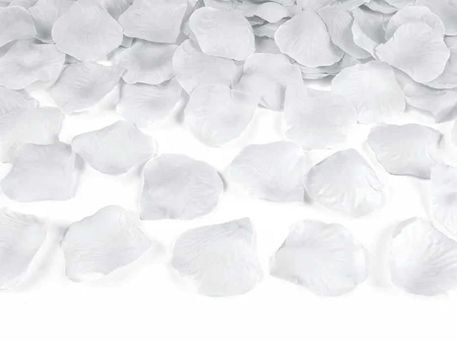 100 Rosenblätter aus Stoff Ø 5 cm | Silber