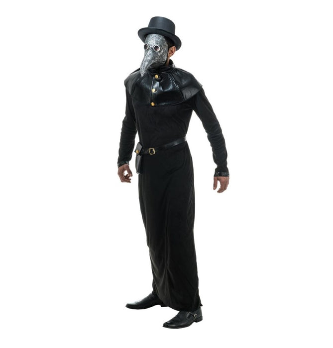 Halloween "Pestdoktor" Kostüm für Herren 3-tlg. | Schwarz