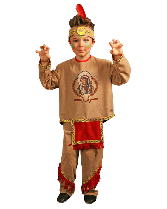 Indianer "Aponivi" Kostüm für Kinder | Braun