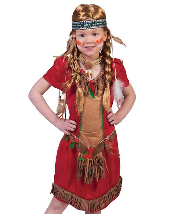 Indianerin Red Hawk Kostüm für Kinder