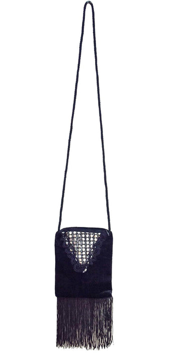 Charleston Fransen Handtasche - Schwarz