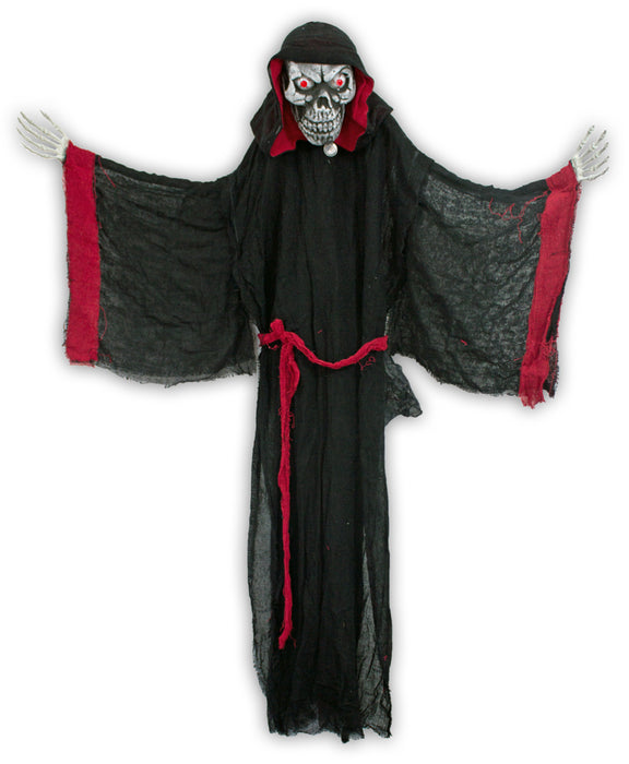 Halloween Dekoration Vampir mit Totenkopf animiert - 155 cm | Standfigur