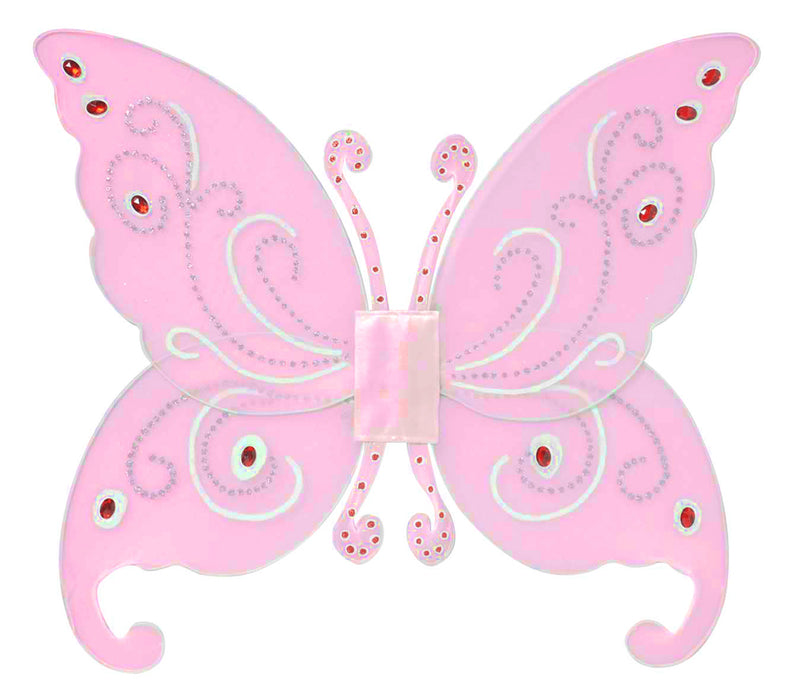 XL Feenflügel Schmetterlingsflügel mit Schmucksteinen - Rosa