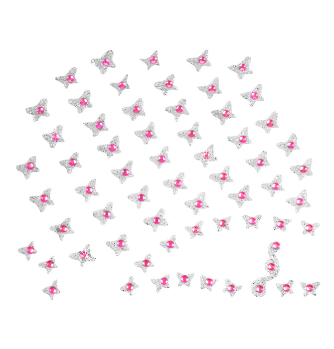 Glitzer Sticker für Gesicht und Haar | Pink - Selbstklebende Glitzersteine