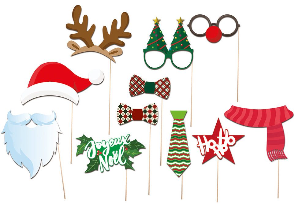 Foto Sticks Fotorequisiten Weihnachten - 11-tlg.