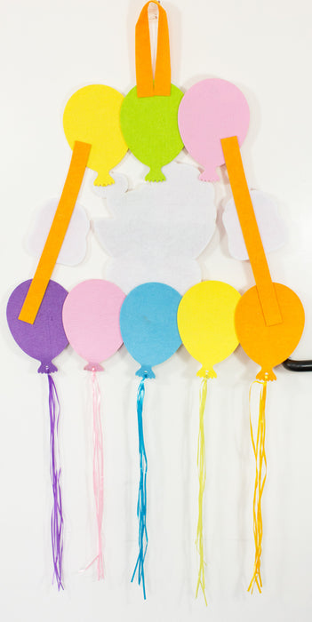 Baby Shower Party Dekoration - XL Wandbild mit Ballons 110 x 56 cm - Rosa