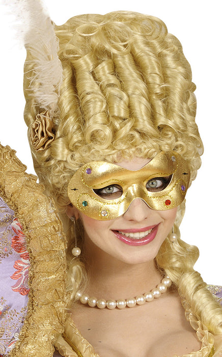 Augenmaske Strass Gold