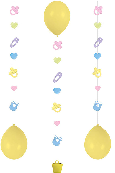 Ballon Anhänger Set - 3 Stück Motiv Baby