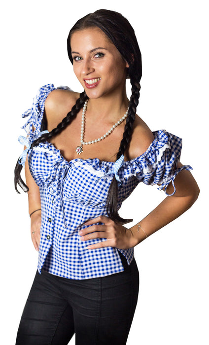 Trachten Bluse Liesl Blau
