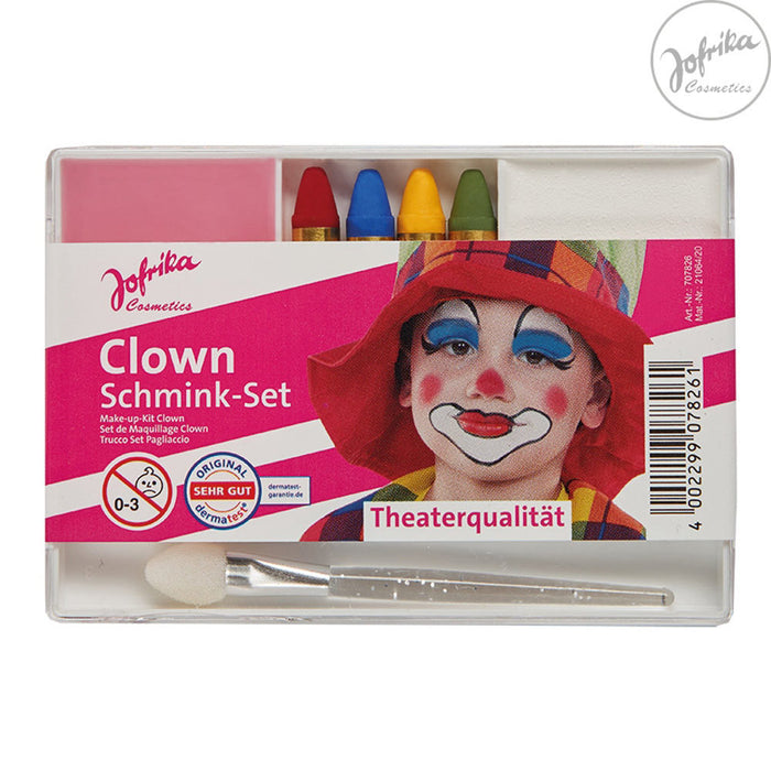 Jofrika Karneval Schmink-Set "Clown" 707826 | Theater Qualität