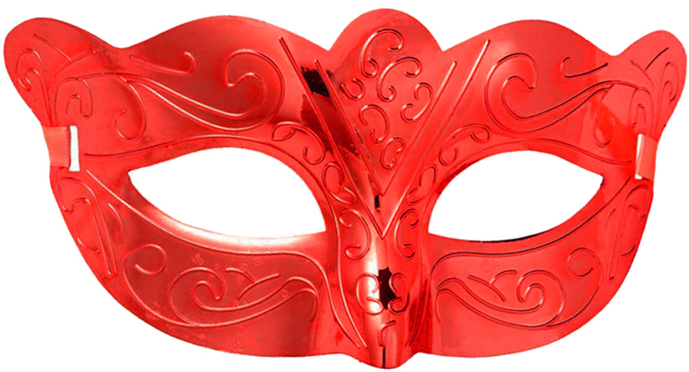 Augenmaske Metallic für Damen und Herren - Rot
