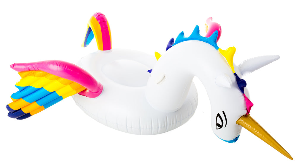 XXL Schwimmtier Regenbogen Einhorn  250 x 200 x 120 cm