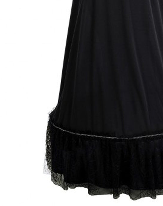 Hexen Damenkostüm "Orelie" - Langes Kleid und Hexenhut | Schwarz Silber