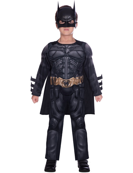 Batman "Dark Knight" Kostüm für Jungen - Schwarz | DC Super Heroes Kinderkostüm