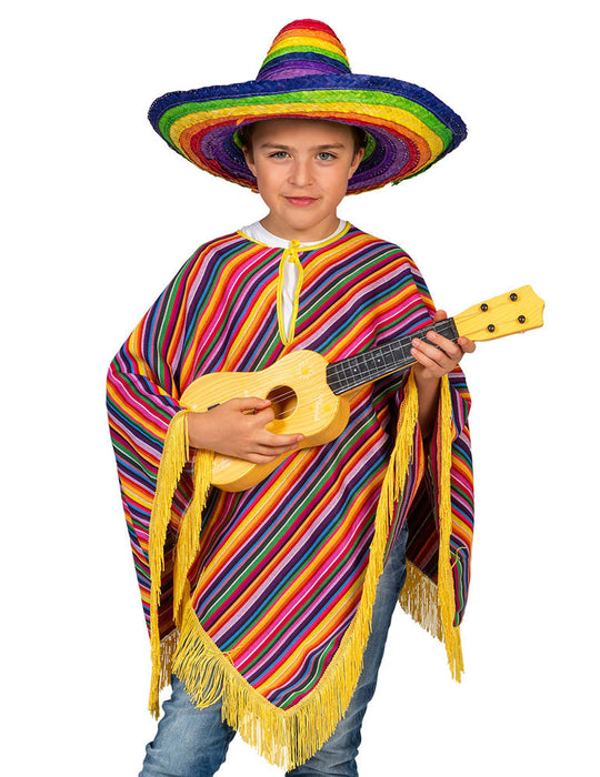Mexikaner Poncho Tequila für Kinder - Bunt
