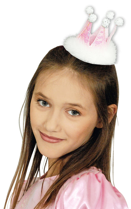 Prinzessin Glitter Krone - Weiß / Rosa