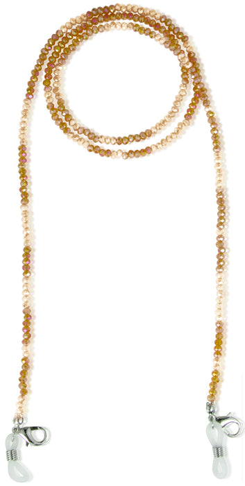 Brillenkette Maskenkette mit Glaskristallperlen - verschiedene Farben