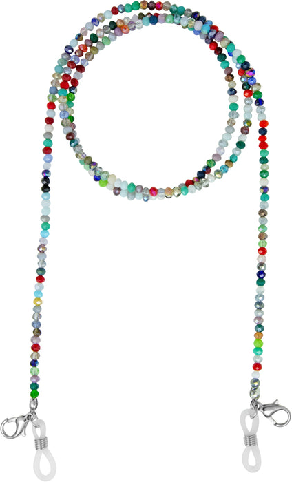 Brillenkette Maskenkette mit Glaskristallperlen - Bunt