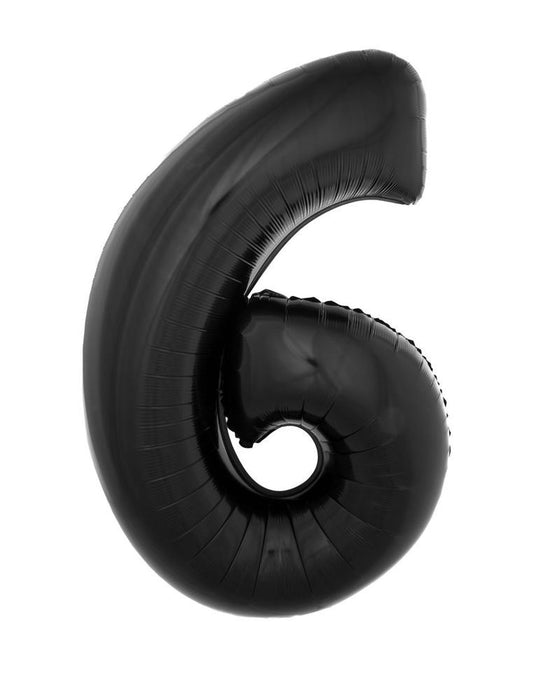 XXL Zahlen Folienballon 100 cm - Schwarz 6