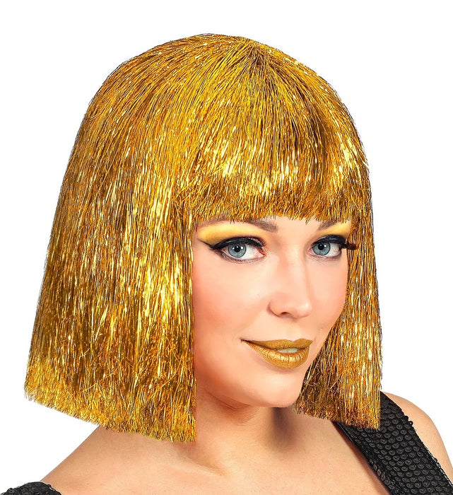 Las Vegas Glitzer Perücke "Glitzy" für Damen | Gold