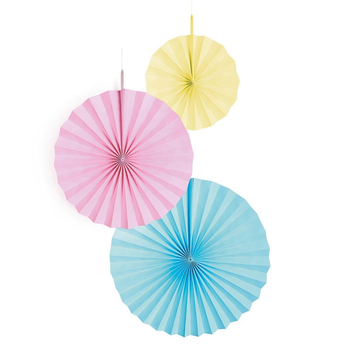 Dekofächer 3er Set Papier | Pastel Rainbow