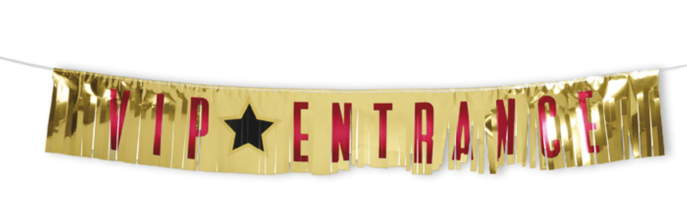 VIP Party Dekorations Artikel - Eingang Fransen Banner 150x21 cm