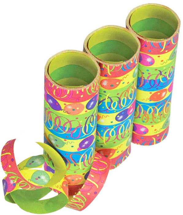 Luftschlangen "Luftballons Bunt" | 4m / 3 Rollen