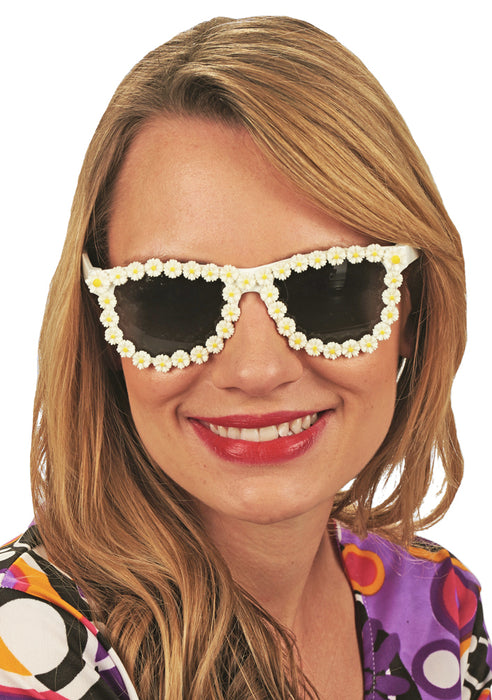 Hippie Brille mit Daisy Blumen