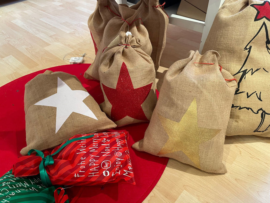 Nikolaussack Jutesack 25 x 35 cm | Motiv Geschenkesack Weihnachten Advent