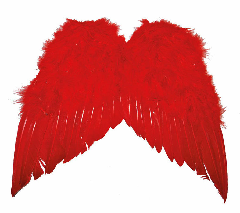Engelsflügel für Kinder 35 x 34 cm | Federn Rot