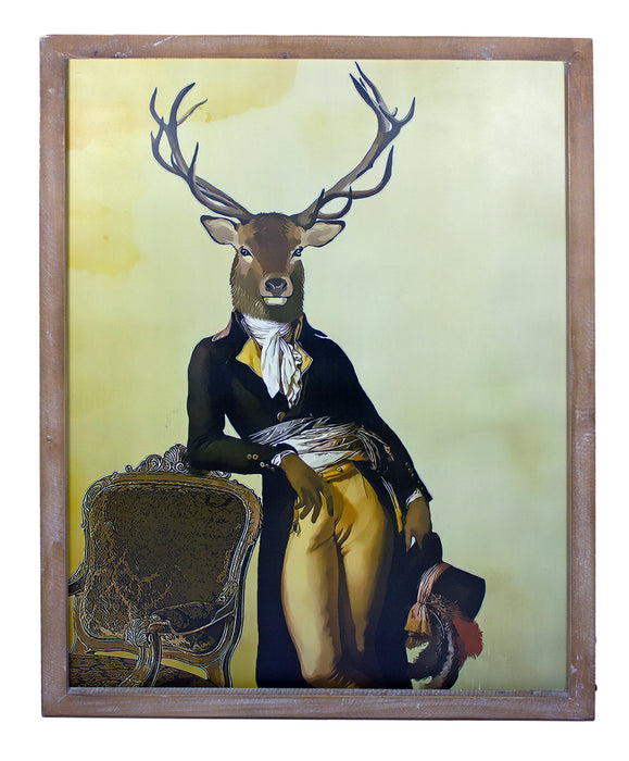 Wandbild Sir Hirsch - 60 x 80 cm