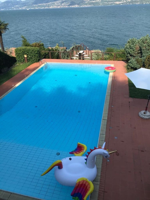 XXL Schwimmtier Regenbogen Einhorn  250 x 200 x 120 cm