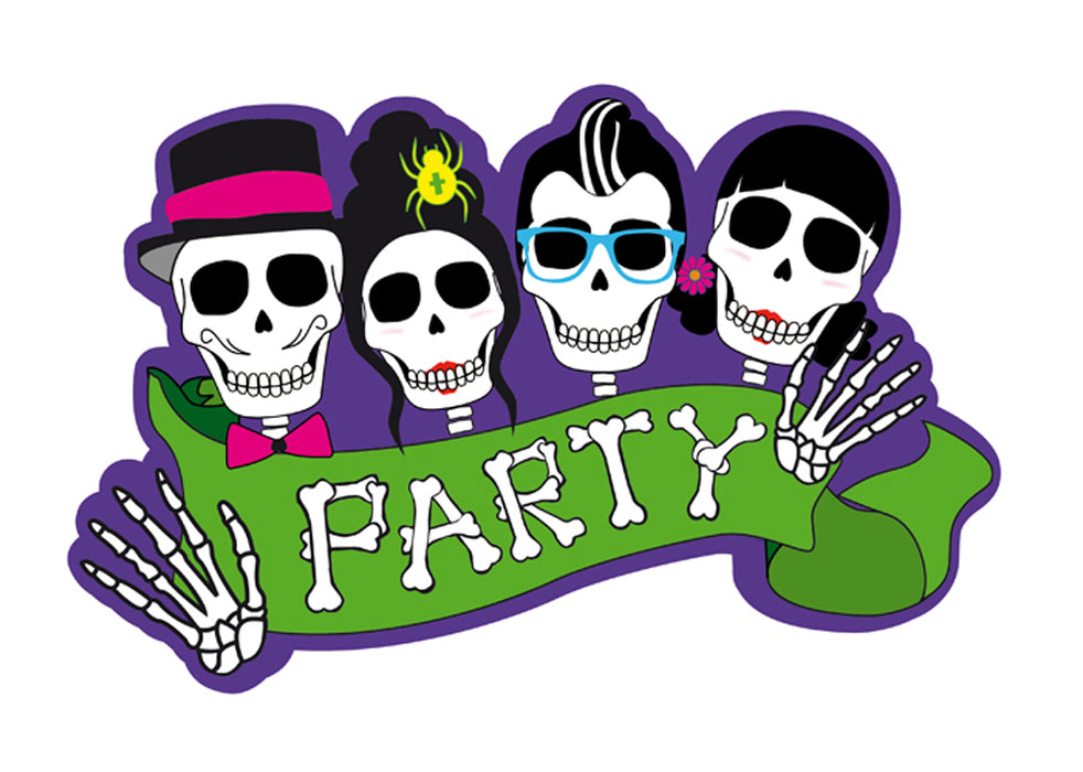 Day of the Dead Halloween Party Wand Dekoration Skull