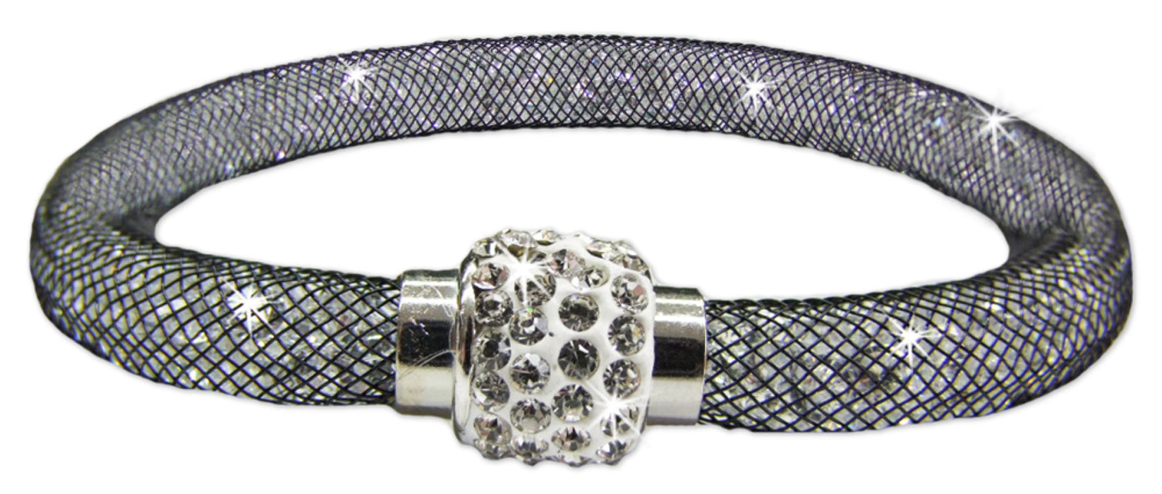 Stardust Armband einreihig mit Glitzerkristallen Weiß