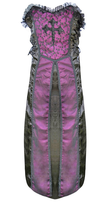 Mittelalter Larp Corsagen Kleid für Damen | Violett